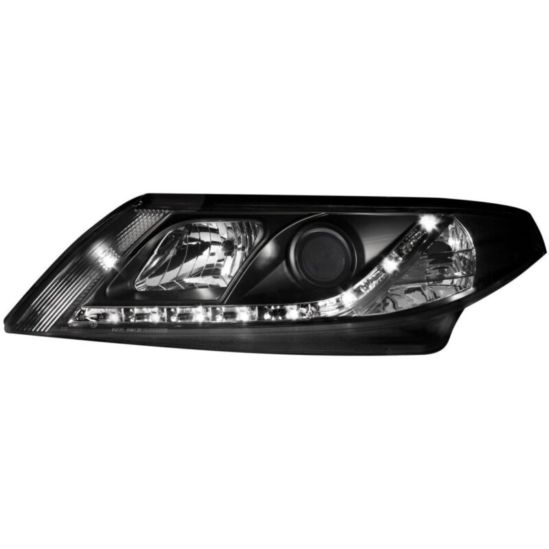 Φανάρια εμπρός led για Renault Laguna (2001-2005) - μαύρα , με λάμπες (Η1) - σετ 2τμχ. € 451,1