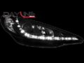 Φανάρια εμπρός led για Peugeot 207 (2006-20012) - μαύρα , με λάμπες (Η1) - σετ 2τμχ. € 559,1