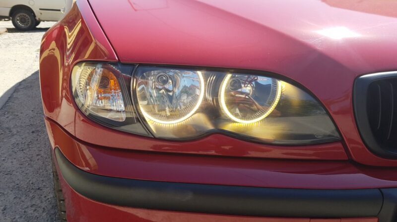 Δαχτυλίδια angel eyes για BMW E46 coupe (1998-2003) / BMW E46 Sedan, Combi (1998-2005) με 66 led - κίτρινο χρώμα € 52,1