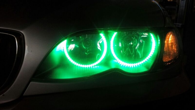 RGB δαχτυλίδια angel eyes led για BMW E46 coupe (2003+) - με εναλλαγή χρωμάτων € 64,1