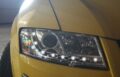 Φανάρια εμπρός led για Fiat Stilo 3 πορτο (2001-2008) - chrome , με λάμπες (Η1) - σετ 2τμχ. € 409,1