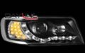 Φανάρια εμπρός led για Audi 100 C4 (1990-1994) - μαύρα , με λάμπες (Η1) - σετ 2τμχ. € 361,1