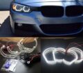 Δαχτυλίδια angel eyes για BMW E90 - U-Design Crystal λευκά € 128,3