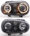 Φανάρια εμπρός angel eyes για Vw Golf IV R32 - μαύρα , χωρίς λάμπες (Η7) - σετ 2τμχ. € 300,5