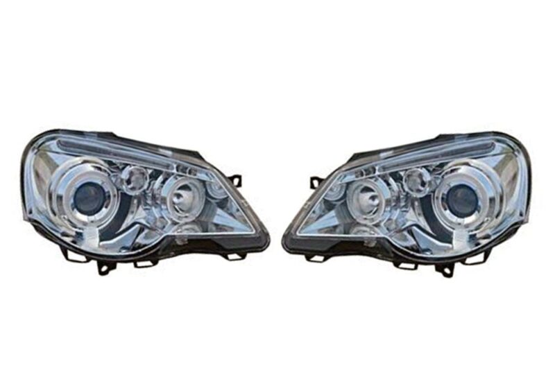 Φανάρια εμπρός angel eyes για Vw Polo 9N2 (2005-2009) - chrome , με λάμπες (Η1) - σετ 2τμχ. € 297,5