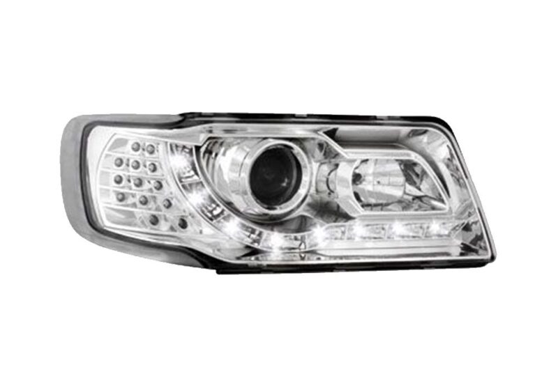 Φανάρια εμπρός led Dayline για Audi 100 C4 (1990-1994) - chrome , με λάμπες (Η1) - σετ 2τμχ. € 361,1