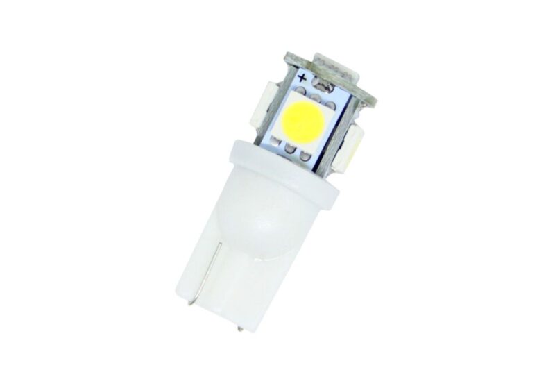 Led λάμπα τύπου Τ10 με 5 SMD led 5000K - 1τμχ. € 3,5