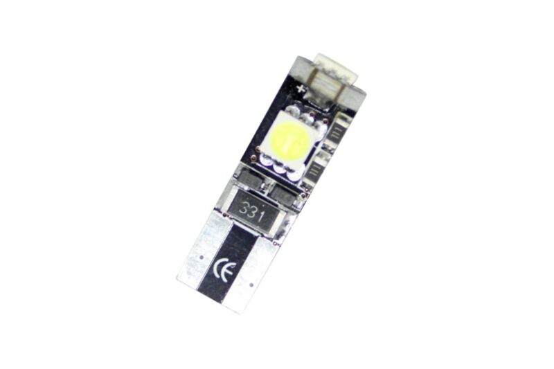 LEd λάμπα τύπου Τ10 με 3 SMD led - CANBUS 6000K - 1τμχ. € 4,7