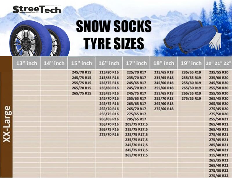 Χιονοκουβέρτες Streetech - μπλε χρώμα - μέγεθος XXL - σετ 2τμχ. € 32,2