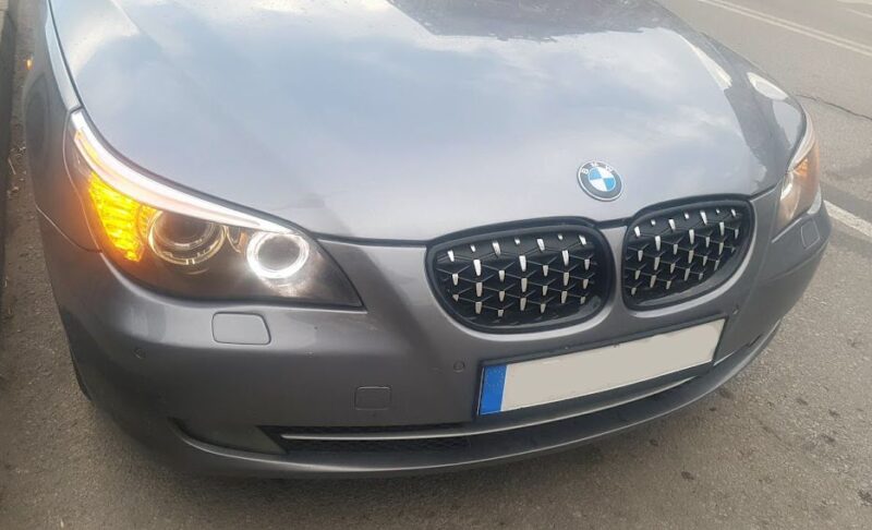 Μάσκα για BMW E60 (2003-2010) - μαύρη / χρωμιού Diamond design - 2τμχ. € 130,9