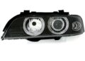 Φανάρια εμπρός angel eyes για BMW E39 (1995-2000) - μαύρο χρώμα , χωρίς λάμπες (Η7) - σετ 2τμχ. € 349,1