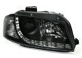 Φανάρια εμπρός led για Audi A3 (2003-2008) - μαύρα , με λάμπες (Η1) - σετ 2τμχ. € 391,1