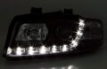 Φανάρια εμπρός led για Audi A4 (2001-2004) - μαύρο , με λάμπες (Η1) - σετ 2τμχ. € 419,3