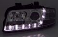 Φανάρια εμπρός led Dayline για Audi A4 (2001-2004) - χρωμίου , με λάμπες (Η1) - σετ 2τμχ. € 331,1