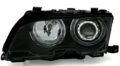 Φανάρια εμπρός angel eyes για BMW E46 sedan (2001-2005) - μαύρα , χωρίς λάμπες (Η7) - σετ 2τμχ. € 434,9