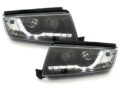 Φανάρια εμπρός led για Skoda Fabia (1999-2007) , μαύρα , με λάμπες (Η1) - σετ 2τμχ. € 424,7