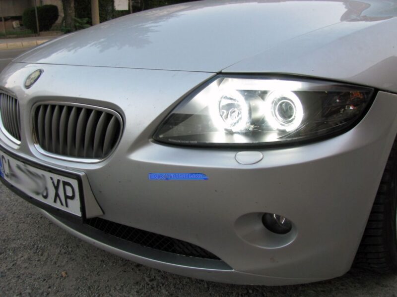 Φανάρια εμπρός angel eyes για BMW Z4 (2003-2009) - CCFL , μαύρα , με λάμπες (Η1) - σετ 2τμχ. € 595,7