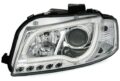 Φανάρια εμπρός led Lightbar Design για Audi A3 (2003-2008) - chrome , με λάμπες (Η1) - σετ 2τμχ. € 451,1