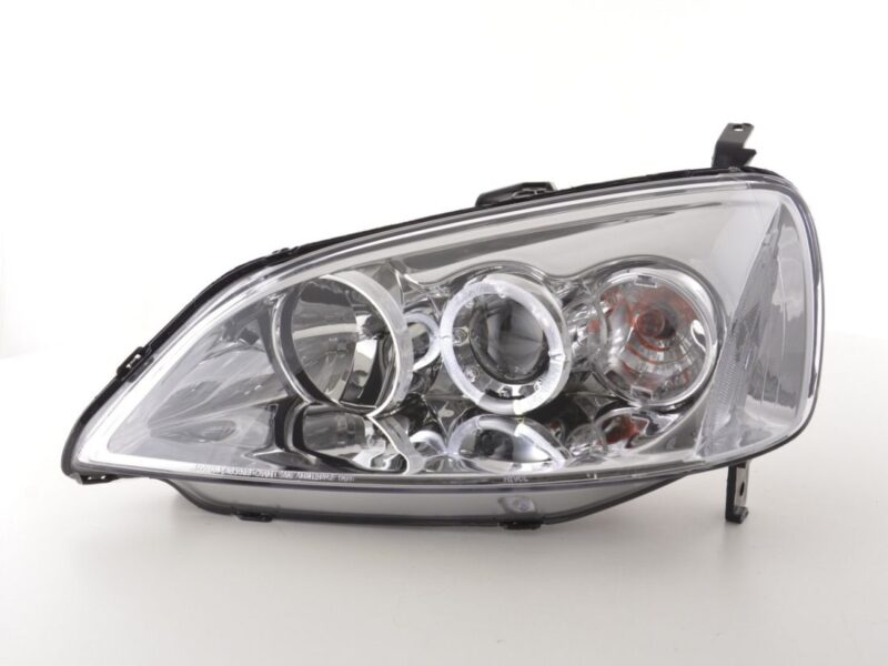 Φανάρια εμπρός angel eyes για Honda Civic (2001-2003) 2/4 πορτο US , με λάμπες (Η1) - σετ 2τμχ. € 217,1