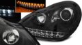 Φανάρια εμπρός led για Porsche Cayenne (2003-2007) - μαύρα , με λάμπες (Η1) - σετ 2τμχ. € 1.502,9