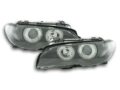 Φανάρια εμπρός angel eyes για BMW E46 coupe και cabrio (2003-2006) - μαύρα , χωρίς λάμπες (Η7) - σετ 2τμχ. € 447,5