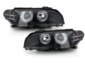 Φανάρια εμπρός angel eyes για BMW E46 coupe με led φλας (2003-2006) , χωρίς λάμπες (Η7) - σετ 2τμχ. € 460,1