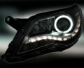 Φανάρια εμπρός led/angel eyes για Vw Tiguan (2007-2011) , μαύρα , με λάμπες (Η1) - σετ 2τμχ. € 451,1