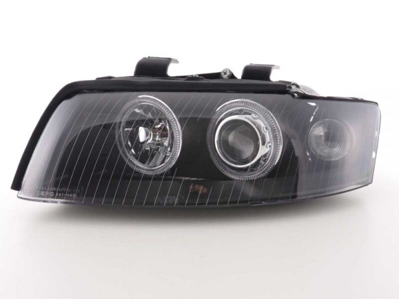 Φανάρια εμπρός angel eyes για εργοστασιακά xenon για Audi A4 (2001-2004) - μαύρα , χωρίς λάμπες (Η7) - σετ 2τμχ. € 411,9