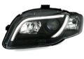 Φανάρια εμπρός led Lightbar Design για Audi A4 B7 (2004-2008) - μαύρα , με λάμπες (Η1) - σετ 2τμχ. € 511,7