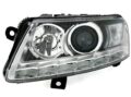 Φανάρια εμπρός για Audi A6 (2004-2007) με led φώτα ημέρας - chrome , χωρίς λάμπες (Η7) - σετ 2τμχ. € 529,7