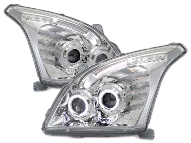 Φανάρια εμπρός angel eyes για Toyota Land Cruiser 120 (2003-2009) - chrome , χωρίς λάμπες (Η7) - σετ 2τμχ. € 289,1