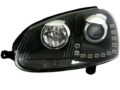 Φανάρια εμπρός led για VW Golf 5 , μαύρα , με λάμπες (Η1) - σετ 2τμχ. € 421,1