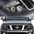 Φανάρια εμπρός led angel eyes για Nissan Navara D40 / Pathfinder (2005-2009) , με λάμπες (Η1) - σετ 2τμχ. € 343,1