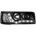 Φανάρια εμπρός led για Vw Transporter T4 (1990-2003) , μαύρα , με λάμπες (Η1) - σετ 2τμχ. € 433,1