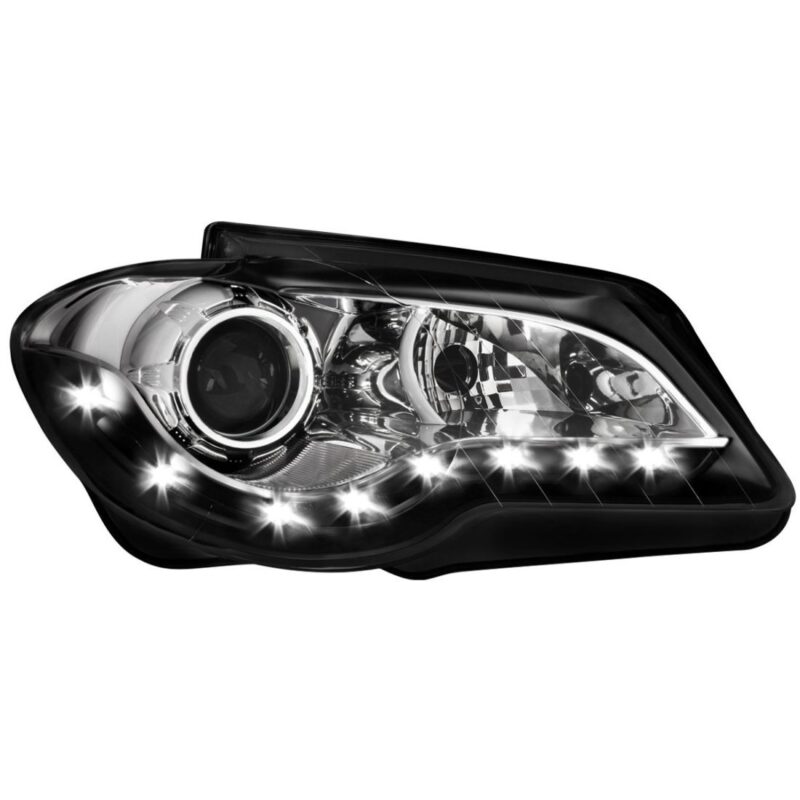 Φανάρια εμπρός led για Vw Touran (2006-2010) , μαύρα , χωρίς λάμπες (Η7) - σετ 2τμχ. € 397,1