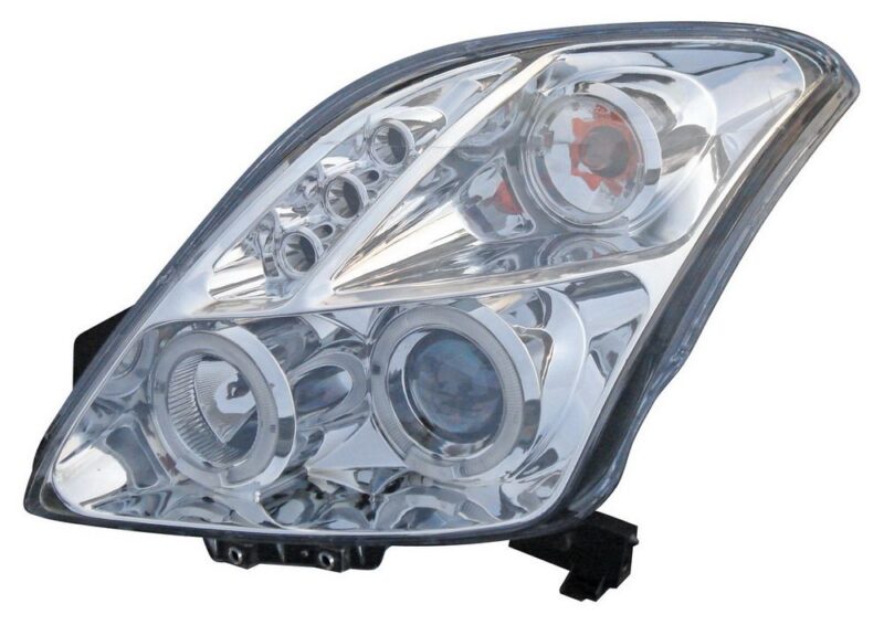 Φανάρια εμπρός angel eyes για Suzuki Swift (2005-2010) - chrome , με λάμπες (Η1) - σετ 2τμχ. € 253,1