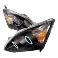 Φανάρια εμπρός angel eyes για Honda CR-V (2007-2012) - μαύρα , με λάμπες (Η1) - σετ 2τμχ. € 541,7