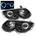 Φανάρια εμπρός angel eyes με led για Chrysler 300M (1999-2004) - μαύρα , με λάμπες (Η1) - σετ 2τμχ. € 409,1