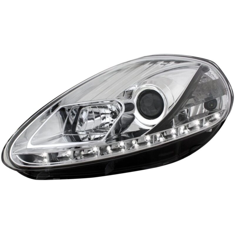 Φανάρια εμπρός led για Fiat Grande Punto (2005+) - chrome , με λάμπες (Η1) - σετ 2τμχ. € 541,7