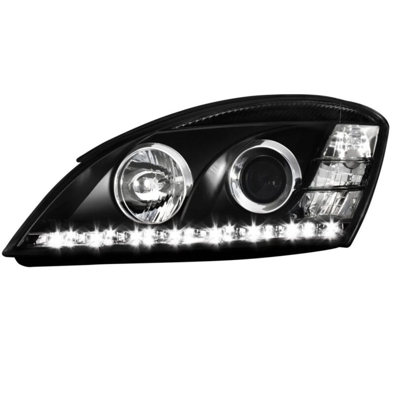 Φανάρια εμπρός led για Kia Ceed (2006-2009) , μαύρα , με λάμπες (Η1) - σετ 2τμχ. € 457,1