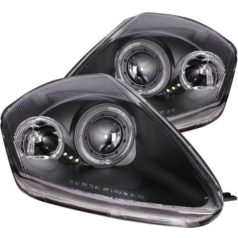 Φανάρια εμπρός angel eyes για Mitsubishi Eclipse (2000-2005) - μαύρα , με λάμπες (Η1) - σετ 2τμχ. € 265,1