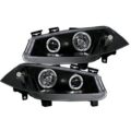 Φανάρια εμπρός angel eyes για Renault Megane (2002-2005) , μαύρα , με λάμπες (Η1) - σετ 2τμχ. € 301,1