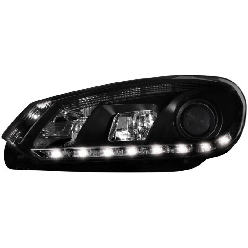 Φανάρια εμπρός led για Vw Golf 6 , black , με λάμπες (Η1) - σετ 2τμχ. € 637,1