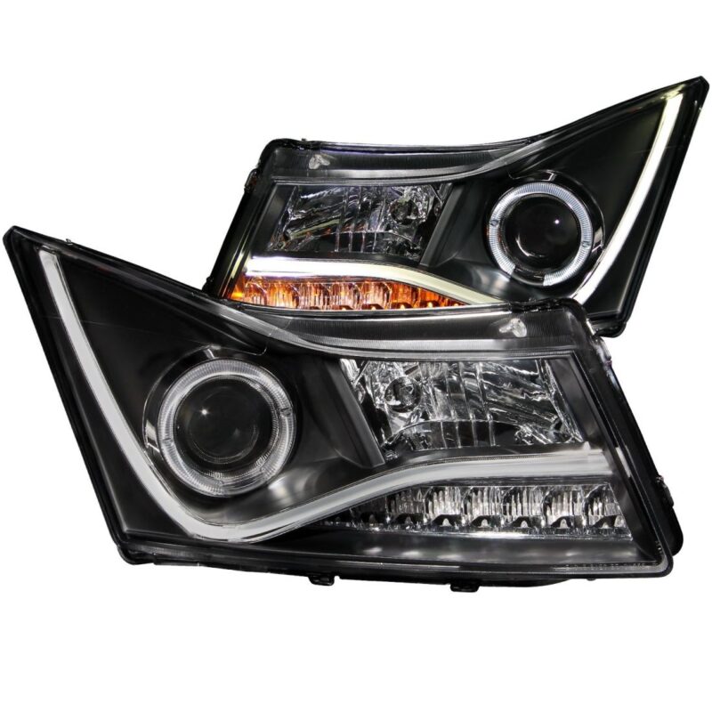 Φανάρια εμπρός led lightbar design για Chevrolet Cruze (2009-2012) - μαύρα , με λάμπες (Η1) - σετ 2τμχ. € 589,7