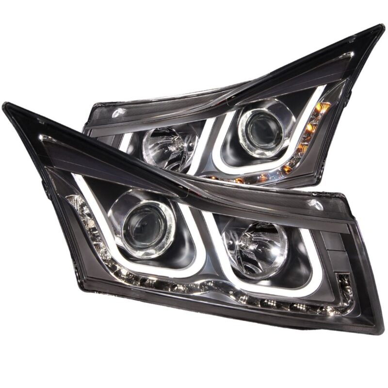 Φανάρια εμπρός led για Chevrolet Cruze (2009-2012) - μαύρα , με λάμπες (Η1) - σετ 2τμχ. € 601,7