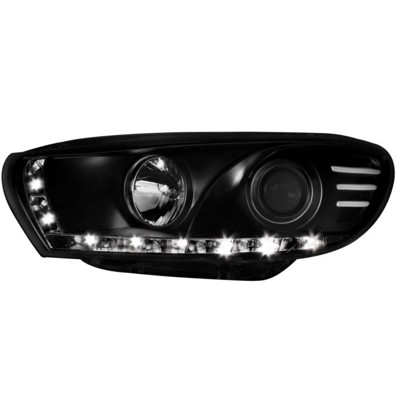 Φανάρια εμπρός led για Vw Scirocco (2008+) , μαύρα , με λάμπες (Η1) - σετ 2τμχ. € 481,7