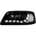 Φανάρια εμπρός led για Vw Transporter T5 (2003-2009) , μαύρα , με λάμπες (Η1) - σετ 2τμχ. € 451,1