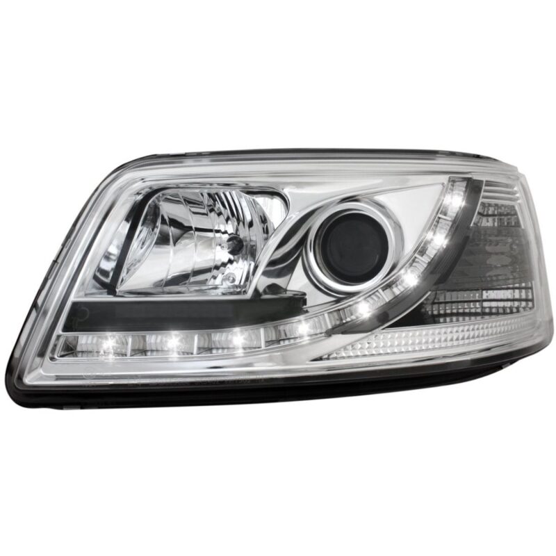 Φανάρια εμπρός led για Vw Transporter T5 (2003-2009) , χρωμίου , με λάμπες (Η1) - σετ 2τμχ. € 421,1