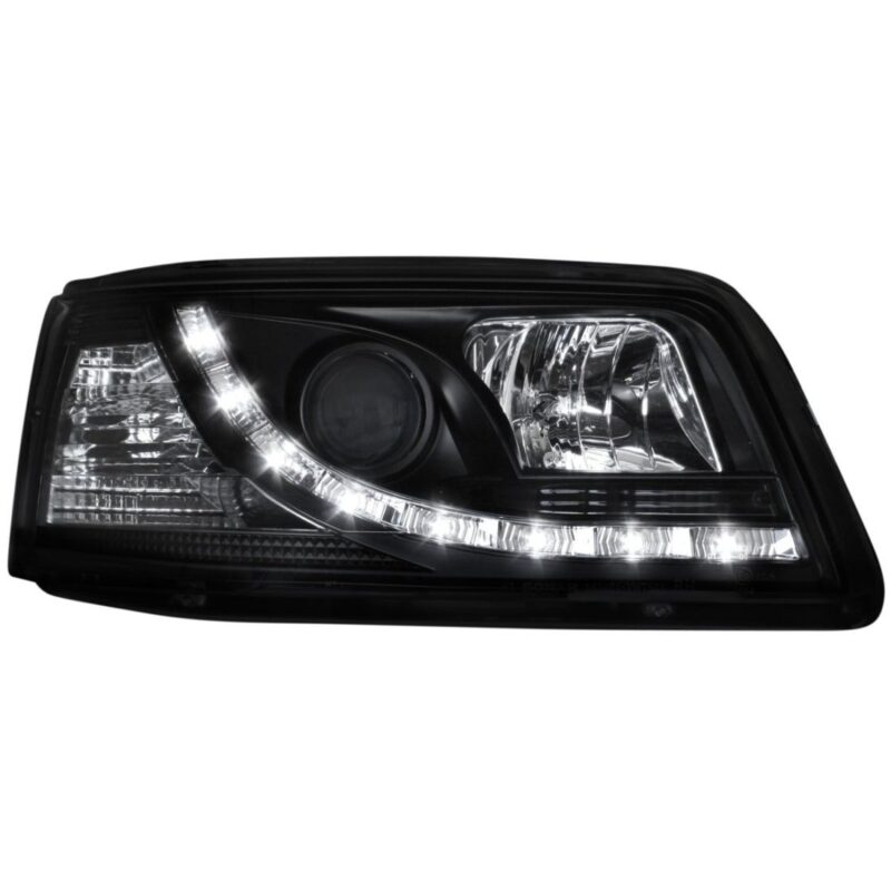 Φανάρια εμπρός led για Vw Transporter T5 (2003-2009) , black , με λάμπες (Η1) - σετ 2τμχ. € 421,1