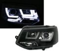 Φανάρια εμπρός led για Vw Transporter T5 (2009+) - μαύρα , με λάμπες (Η1) - σετ 2τμχ. € 601,1